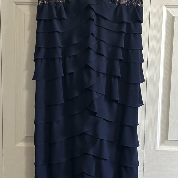 Adrianna Papell Navy Sheath Dress - Picture 3 of 6